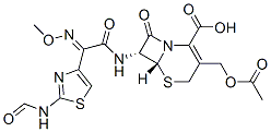 CAS 登录号：66403-32-5， [6R-[6alpha,7beta(Z)]]-3-(乙酰氧基甲基)-7-[[2-(甲酰氨基)噻唑-4-基](甲氧基亚胺)乙酰氨基]-8-氧代-5-硫杂-1-氮杂双环[4.2.0]辛-2-烯-2-羧酸