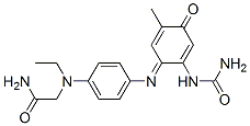 CAS 登录号：66612-19-9， 2-[[4-[[2-(氨基甲酰氨基)-5-甲基-4-氧代-2,5-环己二烯-1-亚基]氨基]苯基]乙基氨基]乙酰胺