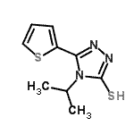 结构式 CAS# 667412-77-3, 4-异丙基-5-(2-噻吩基)-4H-1,2,4-三唑-3-硫醇