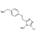 结构式 CAS# 667435-97-4, 5-[(4-乙基苯氧基)甲基]-4-甲基-4H-1,2,4-三唑-3-硫醇