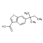 结构式 CAS# 667436-12-6, 6-(2-甲基-2-丁炔基)-1-苯并噻吩-3-羧酸