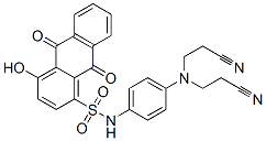 CAS 登录号：66903-22-8， N-[4-[二(2-氰基乙基)氨基]苯基]-9,10-二氢-4-羟基-9,10-二氧代-1-蒽磺酰胺