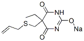 CAS 登录号:66941-91-1, 5-(烯丙基硫甲基)-5-乙基-2-钠氧基-4,6(1H,5H)-嘧啶二酮