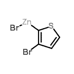 结构式 CAS# 672325-70-1, 溴-(3-溴-2-噻吩基)锌