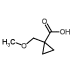 结构式 CAS# 67567-55-9, 1-(甲氧基甲基)环丙烷羧酸