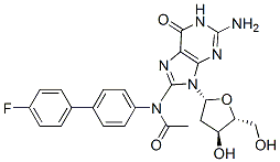 CAS 登录号：67764-18-5， 8-(乙酰基(4'-氟(1,1'-联苯)-4-基)氨基)-2'-脱氧-鸟苷