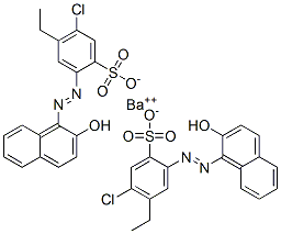 CAS 登录号：67801-01-8， 二[5-氯-4-乙基-2-[(2-羟基-1-萘基)偶氮]苯磺酸]钡