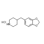 CAS 登录号：67848-79-7， 4-(1,3-苯并二氧戊环-5-基甲基)哌啶盐酸盐(1:1)
