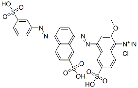 CAS#: 67906-43-8， 2-Methoxy-6-Sulpho-4-[[7-Sulpho-4-[(3-Sulphophenyl)Azo]-1-Naphthyl]Azo]Naphthalene-1-Diazonium Chloride