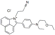 CAS 登录号：68134-32-7， 1-(2-氰基乙基)-2-[4-[(2-乙氧基乙基)乙基氨基]苯基]苯并[cd]吲哚鎓氯化物