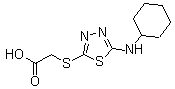 CAS#: 68161-57-9， 2-[[5-(Cyclohexylamino)-1,3,4-Thiadiazol-2-Yl]Thio]-Acetic Acid