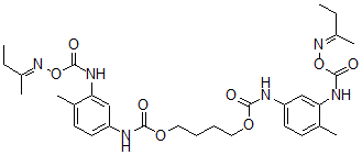 CAS#: 68225-48-9， N-[4-Methyl-3-[(1-methylpropylideneamino)oxycarbonylamino]phenyl]carbamic acid 4-[[4-methyl-3-[(1-methylpropylideneamino)oxycarbonylamino]phenyl]carbamoyloxy]butyl ester