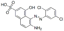 CAS 登录号：68227-43-0， 6-氨基-5-[(2,5-二氯苯基)偶氮]-4-羟基萘-2-磺酸