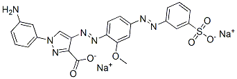 CAS#: 68227-66-7， Disodium 1-(3-Aminophenyl)-4-[[2-Methoxy-4-[(3-Sulphonatophenyl)Azo]Phenyl]Azo]-1H-Pyrazole-3-Carboxylate