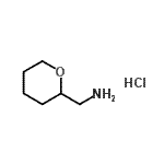 结构式 CAS# 683233-12-7, 1-(四氢-2H-吡喃-2-基)甲胺盐酸盐(1:1)