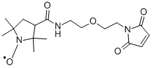 CAS#: 68407-07-8， 3-[2-(2-Maleimidoethoxy)ethylcarbamoyl]-2,2,5,5-tetramethyl-1-pyrrolidinyloxy, free radical