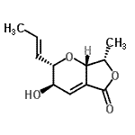 CAS 登录号：684237-04-5， (2S,3R,7S,7aS)-3-羟基-7-甲基-2-[(1E)-1-丙烯-1-基]-2,3,7,7a-四氢-5H-呋喃并[3,4-b]吡喃-5-酮