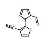 结构式 CAS# 68593-68-0, 2-(2-甲酰基-1H-吡咯-1-基)-3-噻吩甲腈