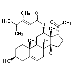 CAS#: 6870-10-6， (3beta,9xi,12beta,14beta,17alpha)-3,8,14-Trihydroxy-20-Oxopregn-5-En-12-Yl (2E)-3,4-Dimethyl-2-Pentenoate