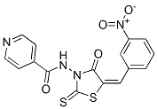 CAS 登录号：68711-01-3， N-[5-[(3-硝基苯基)亚甲基]-4-氧代-2-硫代-3-噻唑烷基]-4-吡啶甲酰胺
