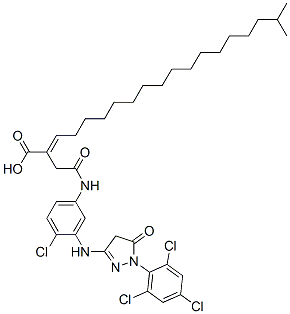 CAS 登录号：68758-77-0， 2-[2-[[4-氯-3-[[4,5-二氢-5-氧代-1-(2,4,6-三氯苯基)-1H-吡唑-3-基]氨基]苯基]氨基]-2-氧代乙基]异二十碳烯酸