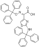 CAS 登录号：68786-47-0， (2E)-[2-(三苯甲基氨基)-1,3-噻唑-4-基][(三苯甲基氧基)亚氨基]乙酸