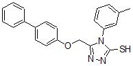 CAS#: 68869-45-4， 5-(4-Biphenoxymethyl)-1-(m-Tolyl)-S-Triazole-2-Thiol
