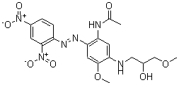 CAS#: 68901-08-6， N-[2-[(2,4-Dinitrophenyl)Azo]-5-[(2-Hydroxy-3-Methoxypropyl)Amino]-4-Methoxyphenyl]-Acetamide