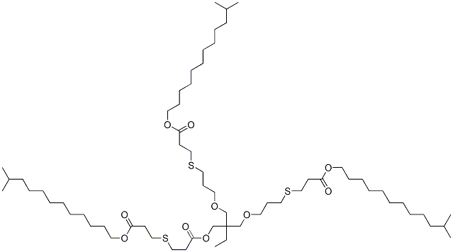 CAS#: 68928-77-8， Diisotridecyl 10-Ethyl-10-[[3-[[3-(Isotridecyloxy)-3-Oxopropyl]Thio]-1-Oxopropoxy]Methyl]-8,12-Dioxa-4,16-Dithianonadecanedioate