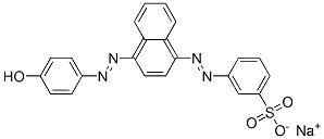 CAS#: 68958-98-5， Sodium 3-[[4-[(4-Hydroxyphenyl)Azo]-1-Naphthyl]Azo]Benzenesulphonate