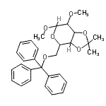 CAS#: 69182-49-6， Methyl 3,4-O-isopropylidene-2-O-methyl-6-O-tritylhexopyranoside