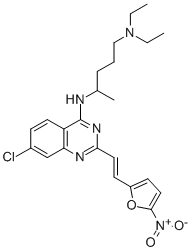 CAS#: 69258-64-6， 7-Chloro-4-(4-(diethylamino)-1-methylbutylamino)-2-(2-(5- nitrofuryl)vinyl)-Quinazoline