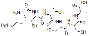 CAS#: 69557-39-7， L-Lysyl-L-Cysteinyl-L-Threonyl-L-Cysteinyl-L-Cysteinyl-L-Alanine