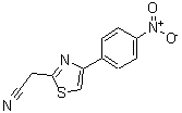 structure of CAS# 69625-13-4, [4-(4-Nitrophenyl)-1,3-thiazol-2-yl]acetonitrile;2-[4-(4-Nitrophenyl)-1,3-thiazol-2-yl]acetonitrile 97%;2-[4-(4-nitrophenyl)-1,3-thiazol-2-yl]ethanenitrile;MFCD00724226
