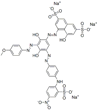 CAS#: 70210-23-0， Trisodium 4-[[2,4-Dihydroxy-3-[(4-Methoxyphenyl)Azo]-5-[[4-[(4-Nitro-2-Sulphonatophenyl)Amino]Phenyl]Azo]Phenyl]Azo]-5-Hydroxynaphthalene-2,7-Disulphonate