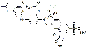 CAS#: 70210-26-3， Trisodium 7-[[2-[(Aminocarbonyl)Amino]-4-[[4-Chloro-6-(1-Methylethoxy)-1,3,5-Triazin-2-Yl]Amino]Phenyl]Azo]Naphthalene-1,3,6-Trisulphonate