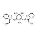 CAS 登录号：70677-52-0， 3-乙基-2-[(E)-{3-[(Z)-(3-乙基-1,3-苯并噻唑-2(3H)-亚基)甲基]-2,5,5-三甲基-2-环己烯-1-亚基}甲基]-1,3-苯并噻唑-3-鎓碘化物