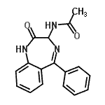 CAS#: 70890-53-8， N-(2-Oxo-5-phenyl-2,3-dihydro-1H-1,4-benzodiazepin-3-yl)acetamide