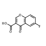 结构式 CAS# 71346-17-3, 6-氟-4-氧代-4H-苯并吡喃-3-羧酸