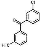 结构式 CAS# 71372-41-3, (3-氯苯基)(3-甲基苯基)甲酮
