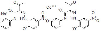 CAS#: 71566-26-2， Sodium Bis[2-[(2-Hydroxy-5-Nitrophenyl)Azo]-3-Oxo-N-Phenylbutyramidato]Cobaltate
