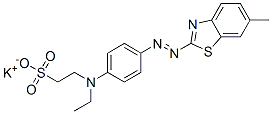 CAS#: 71673-06-8， Potassium 2-[Ethyl[4-[(6-Methyl-2-Benzothiazol-Yl)Azo]Phenyl]Amino]Ethanesulphonate