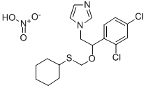 CAS 登录号：71821-29-9， 1-(2-((环己基硫代)甲氧基)-2-(2,4-二氯苯基)乙基)-1H-咪唑单硝酸盐