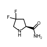 结构式 CAS# 719267-96-6, 4,4-二氟-L-脯氨酰胺