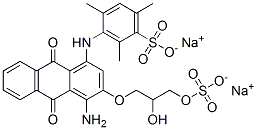 CAS#: 72152-62-6， Disodium 3-[[4-Amino-3-(2-Hydroxy-3-Sulfonatooxypropoxy)-9,10-Dioxoanthracen-1-Yl]Amino]-2,4,6-Trimethylbenzenesulfonate