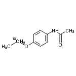 结构式 CAS# 72156-72-0, N-{4-[(1-<sup>13</sup>C)乙氧基]苯基}乙酰胺