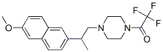 CAS 登录号：72278-80-9， 2,2,2-三氟-1-[4-[2-(6-甲氧基萘-2-基)丙基]哌嗪-1-基]乙酮