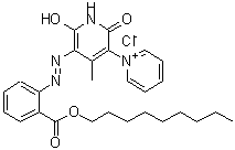 CAS#: 72724-83-5， 1-[6-Hydroxy-4-methyl-5-({2-[(nonyloxy)carbonyl]phenyl}diazenyl)-2-oxo-1,2-dihydro-3-pyridinyl]pyridinium chloride