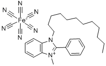 CAS#: 7276-58-6， 1-Methyl-2-Phenyl-3-Dodecylbenzimidazolinium Ferrocyanide