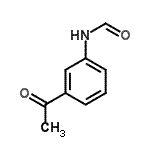 结构式 CAS# 72801-78-6, N-(3-乙酰基苯基)甲酰胺
